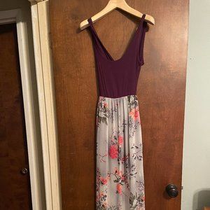 Le Lis Purple Floral Maxi Dress